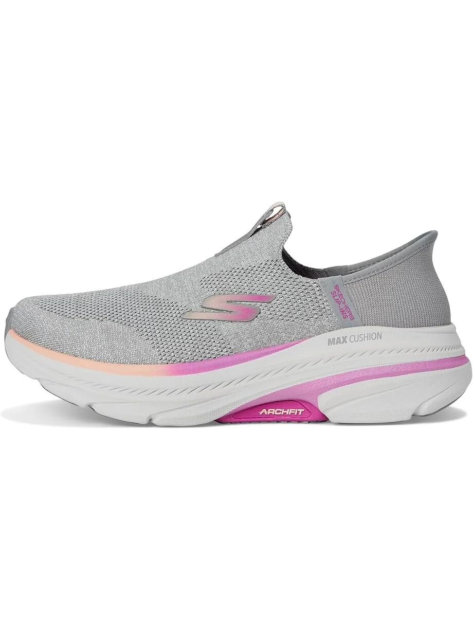 Кроссовки SKECHERS Max Cushioning Arch Fit 2.0 Cambridge Hands Free Slip-Ins — изображение 4 из 7, серый/розовый