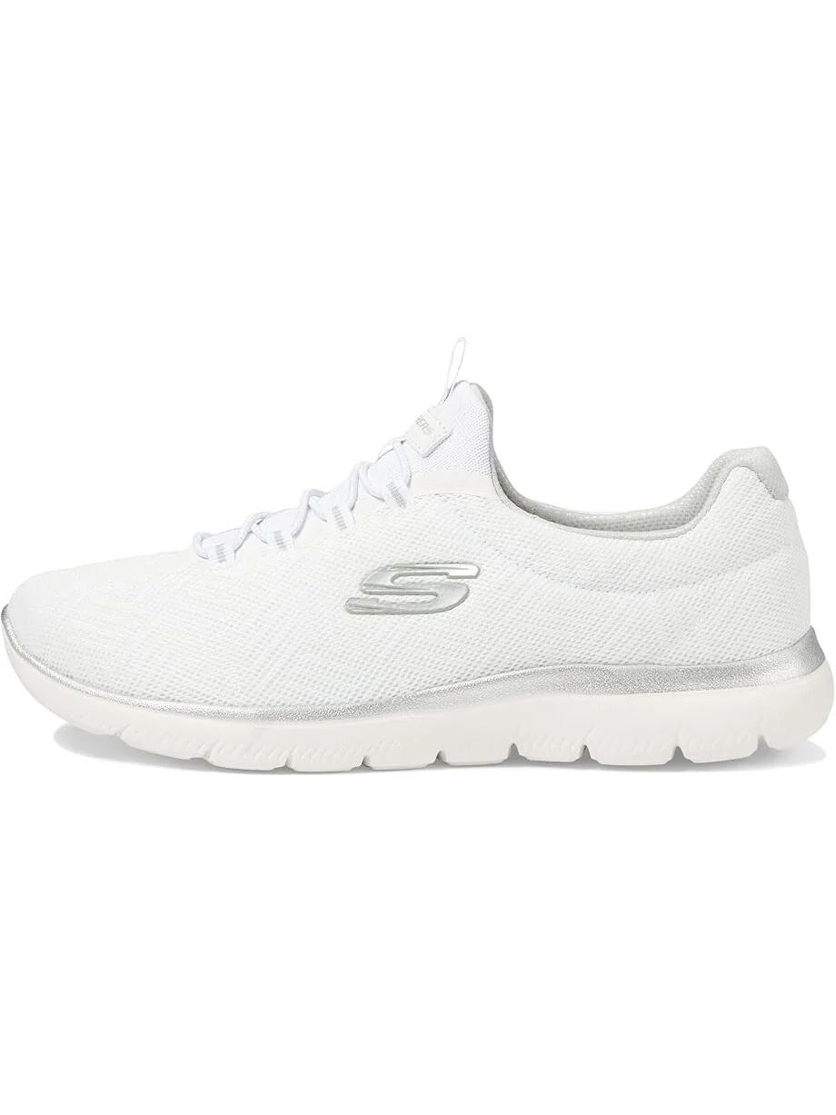 Кроссовки SKECHERS Summits Artistry Chic — изображение 4 из 6, белый серебристый