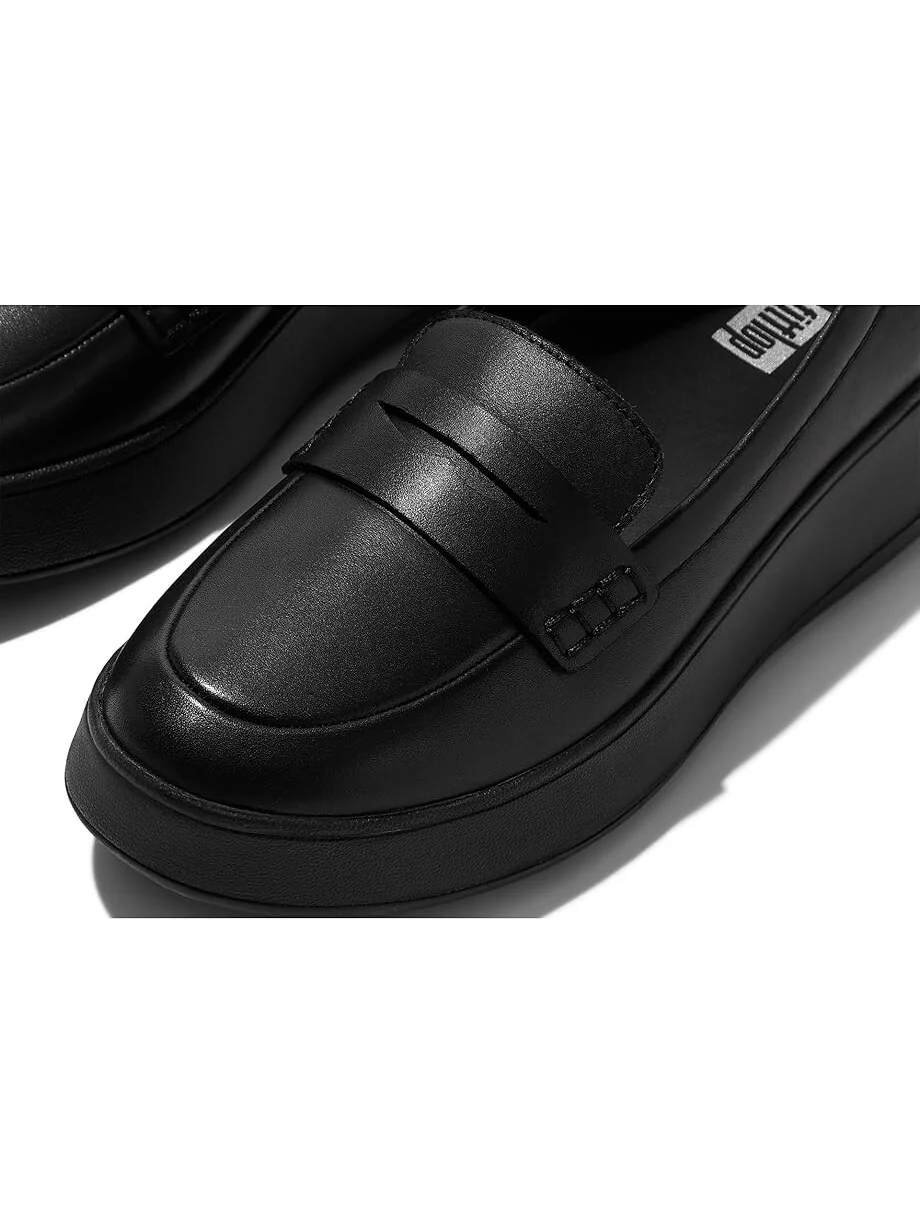 Лоферы FitFlop F-Mode Leather Flatform Penny Loafers — изображение 5 из 5, черный