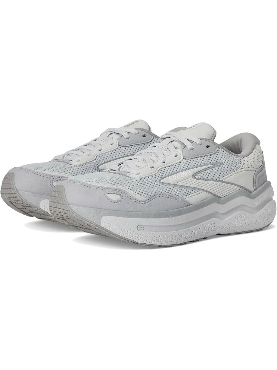 Кроссовки Brooks Ghost Max Suede, цвет Oyster/Alloy/Antarctica — белый