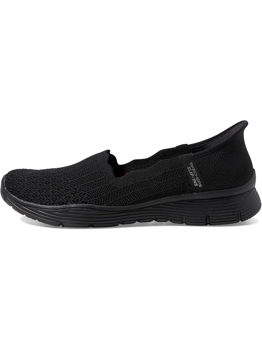 Туфли на плоской подошве SKECHERS Seager - Believe It Hands Free Slip-Ins — изображение 4 из 6, черный