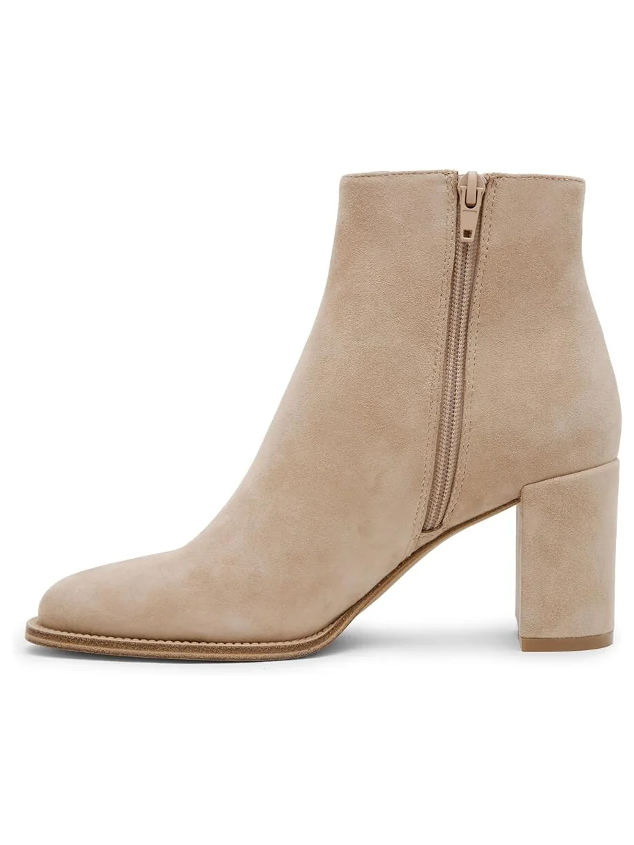 Ботинки женские Steve Madden Jozie с удобным блочным каблуком — изображение 4 из 7, бежевый
