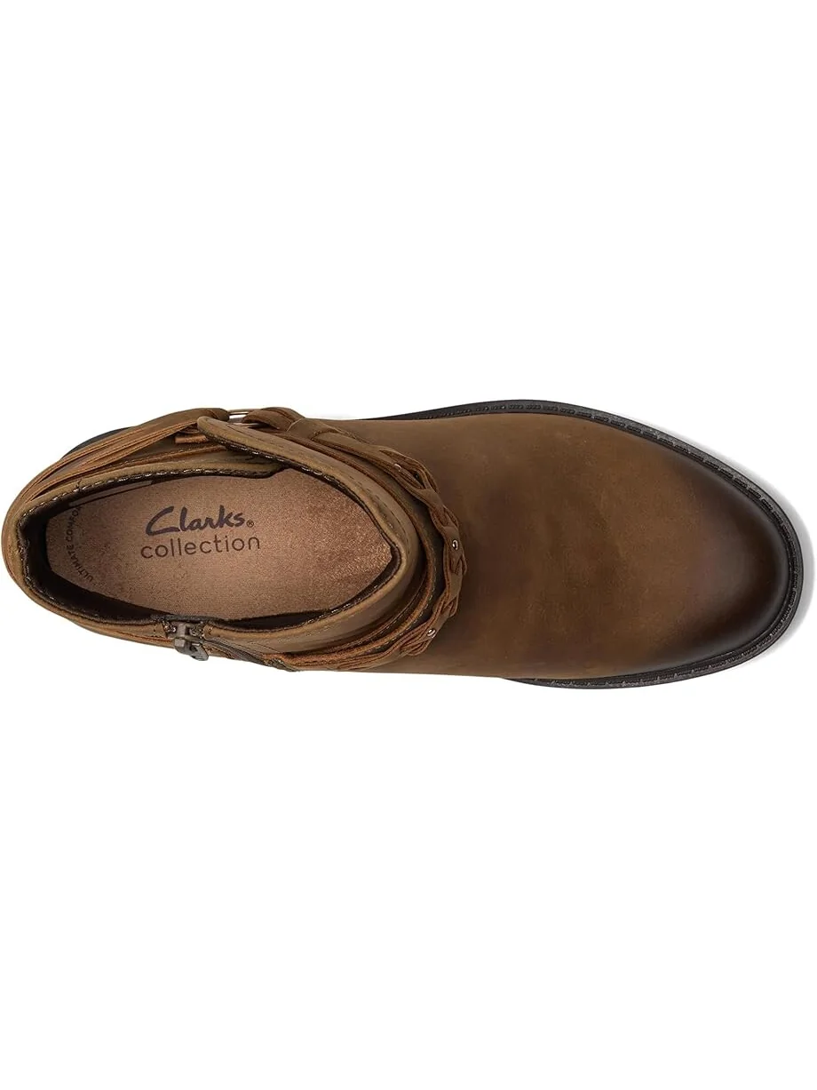 Женские ботинки Clarks Hearth Kaylie с ремешком на щиколотке — изображение 2 из 7, коричневый