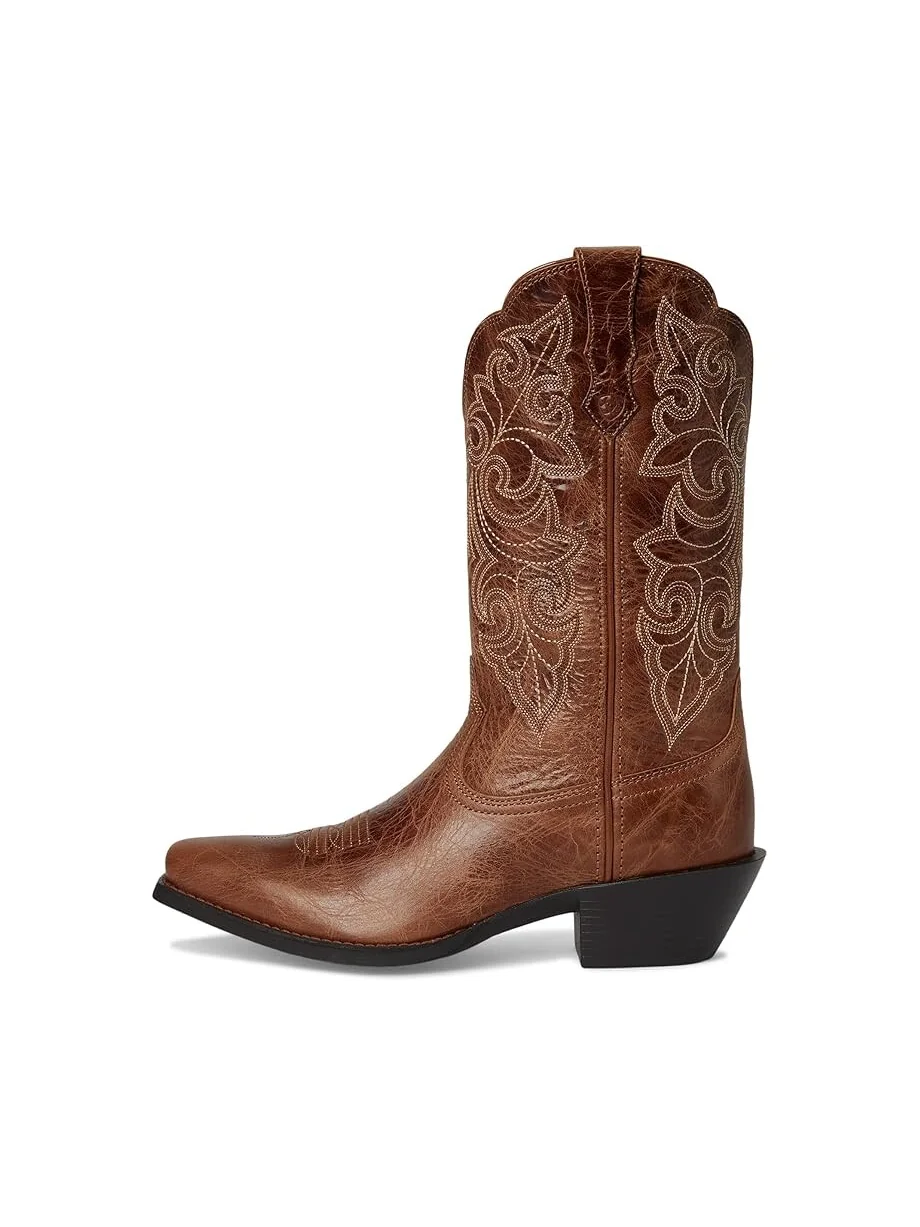 Сапоги женские Ariat Round Up Square Toe ковбойский — изображение 4 из 7, темно-коричневый