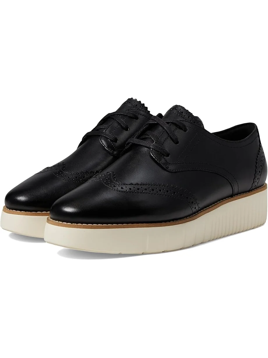Оксфорды Cole Haan Grand City Platform Oxford — изображение 1 из 6, черный/слоновая кость