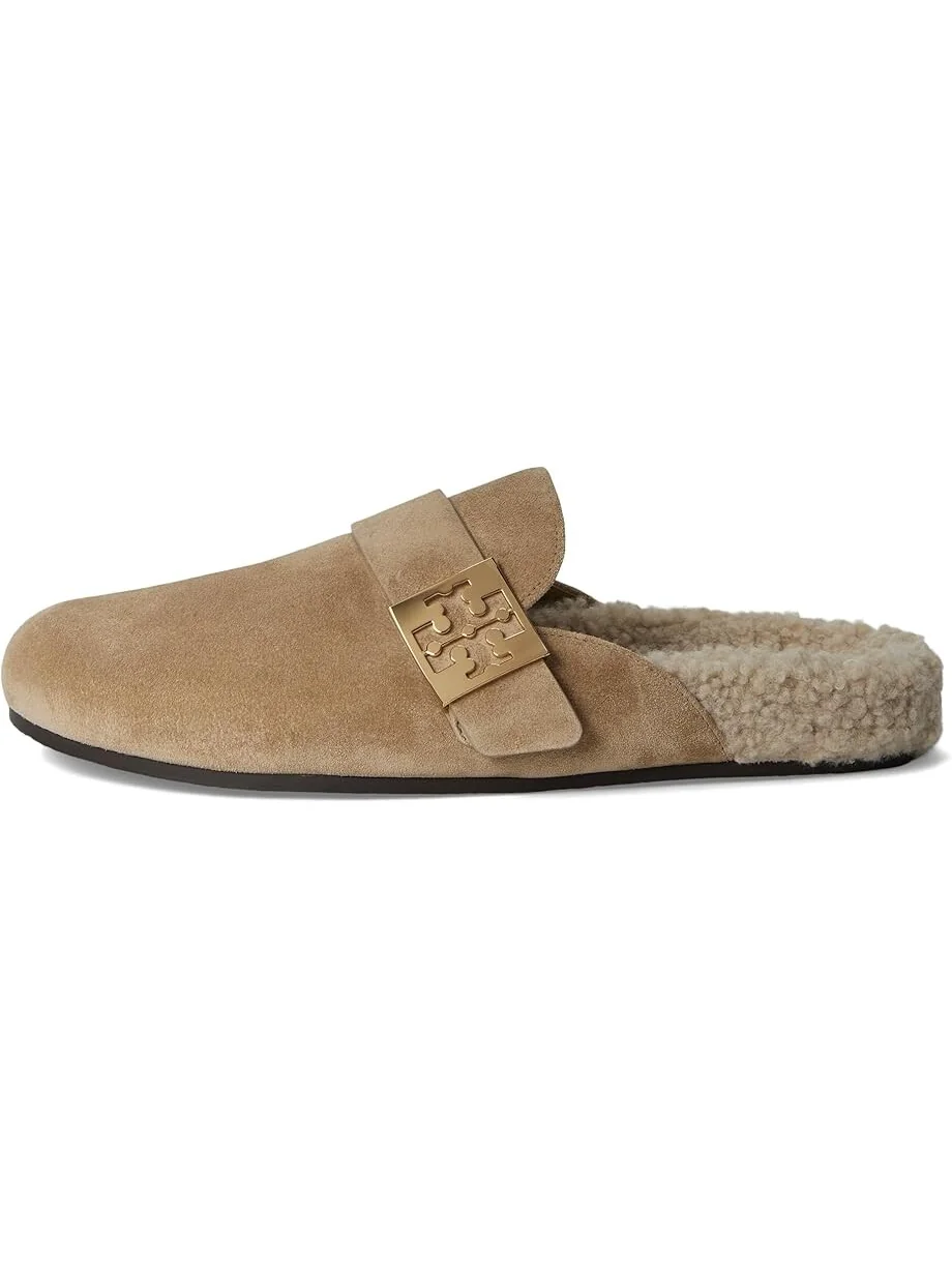 Туфли на плоской подошве Tory Burch Mellow Shearling Mule — изображение 4 из 7, серый