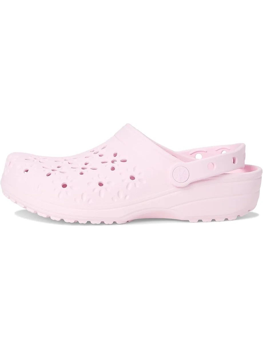 Сабо Unisex Crocs Classic Clogs with Floral Cut Out Design — изображение 4 из 7, розовый