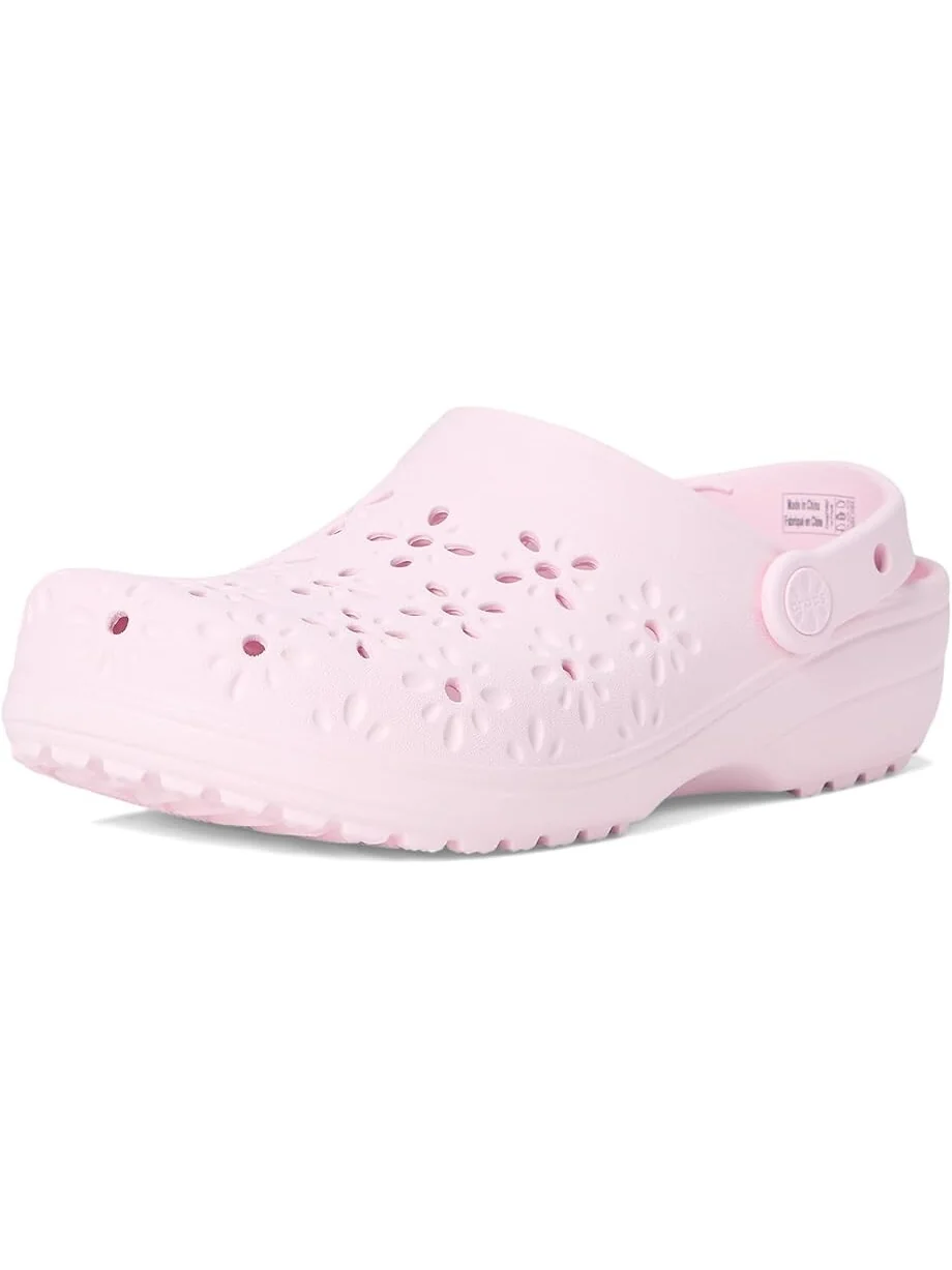 Сабо Unisex Crocs Classic Clogs with Floral Cut Out Design — изображение 7 из 7, розовый