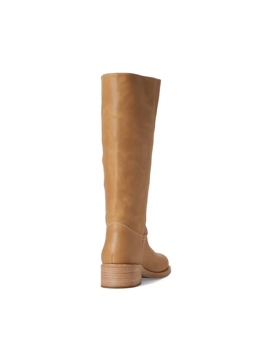 Сапоги женские Steve Madden Riggs с блочным каблуком — изображение 5 из 7, светло-коричневый