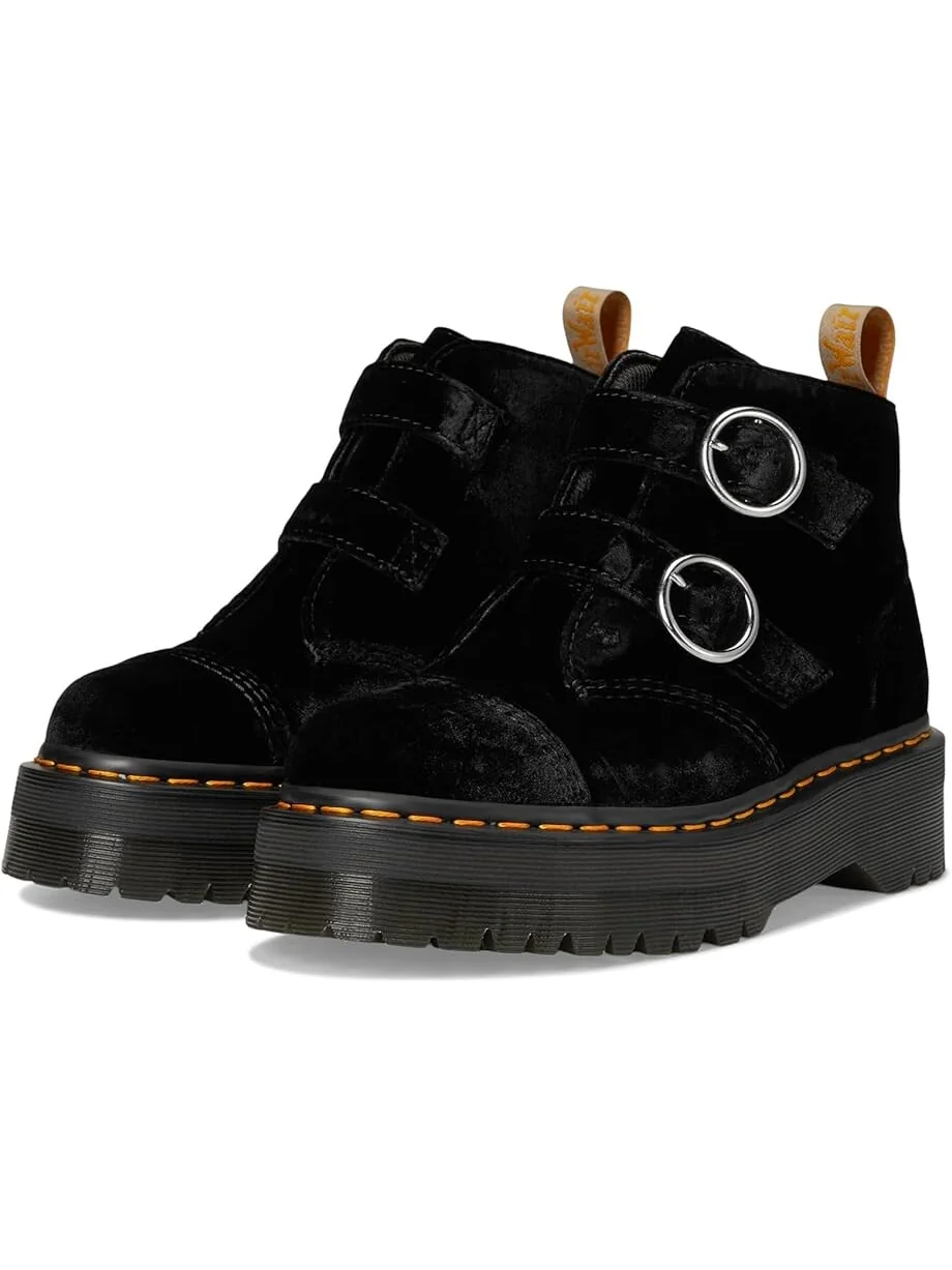 Ботинки Dr. Martens Vegan Devon Velvet на платформе