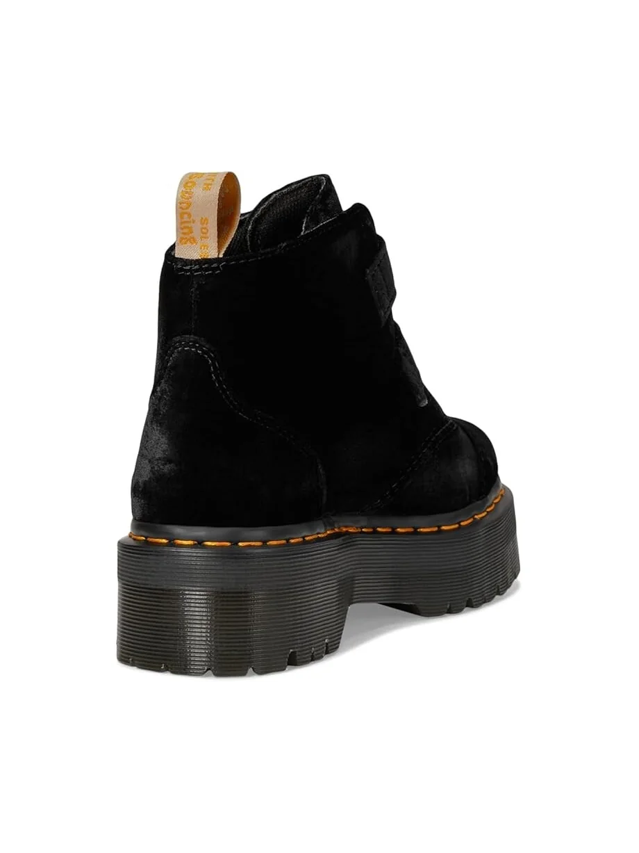 Ботинки Dr. Martens Vegan Devon Velvet на платформе — изображение 5 из 7, черный