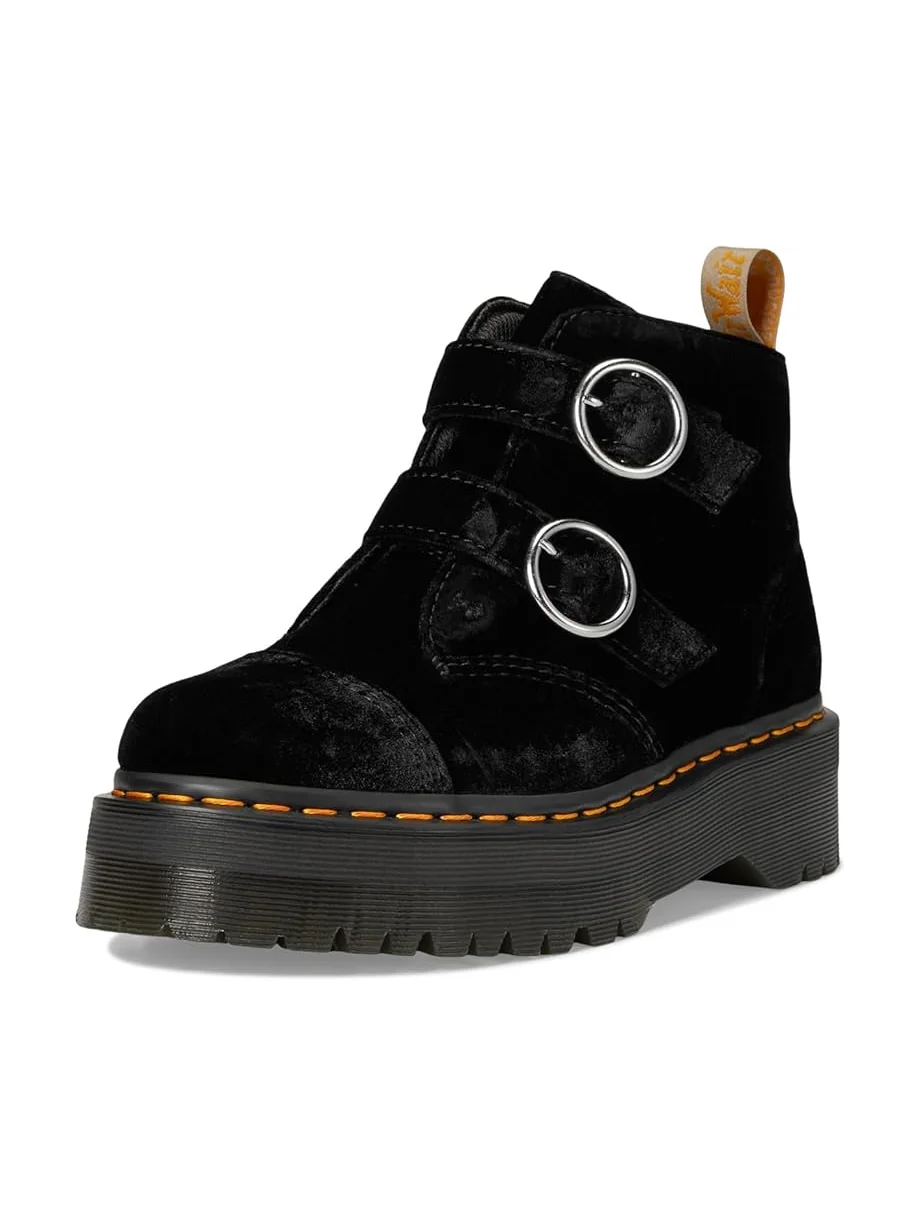 Ботинки Dr. Martens Vegan Devon Velvet на платформе — изображение 7 из 7, черный