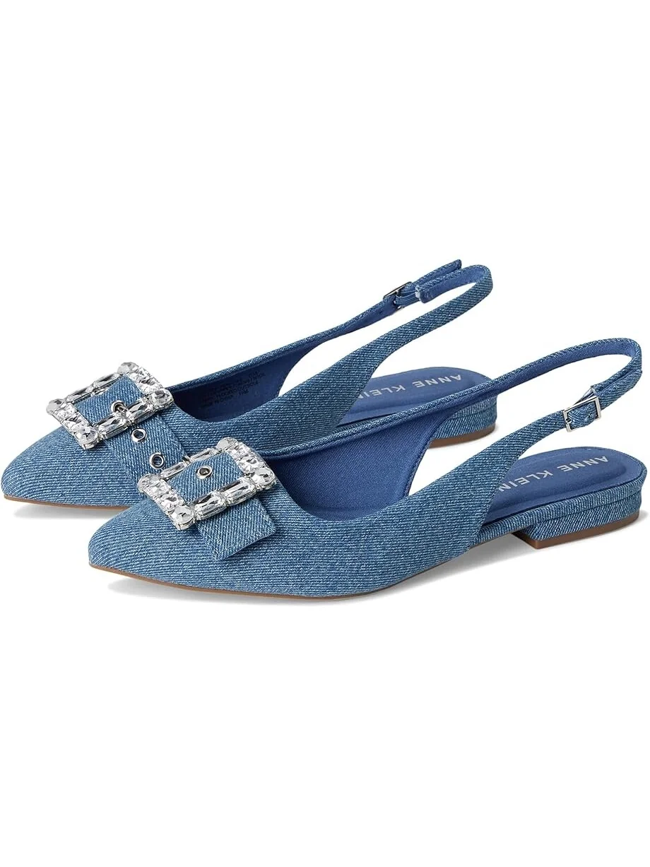 Туфли на плоской подошве Anne Klein Kenni — изображение 1 из 7, джинсовый синий