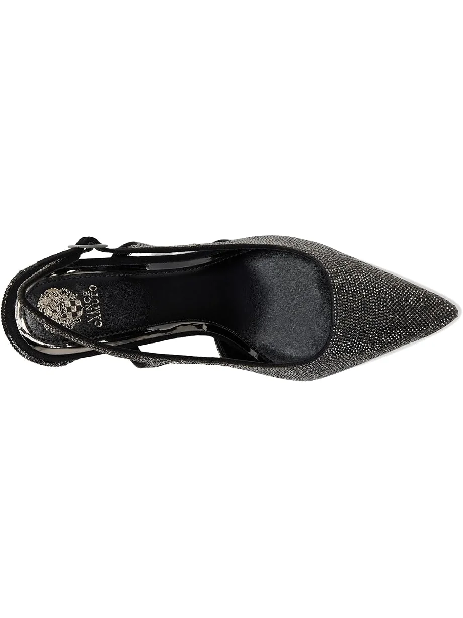 Туфли Vince Camuto Sindreea Rhinestone Block Heel Slingback Pump — изображение 2 из 7, серый