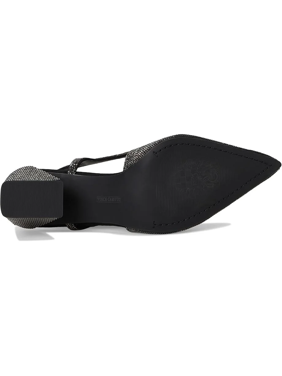 Туфли Vince Camuto Sindreea Rhinestone Block Heel Slingback Pump — изображение 3 из 7, серый