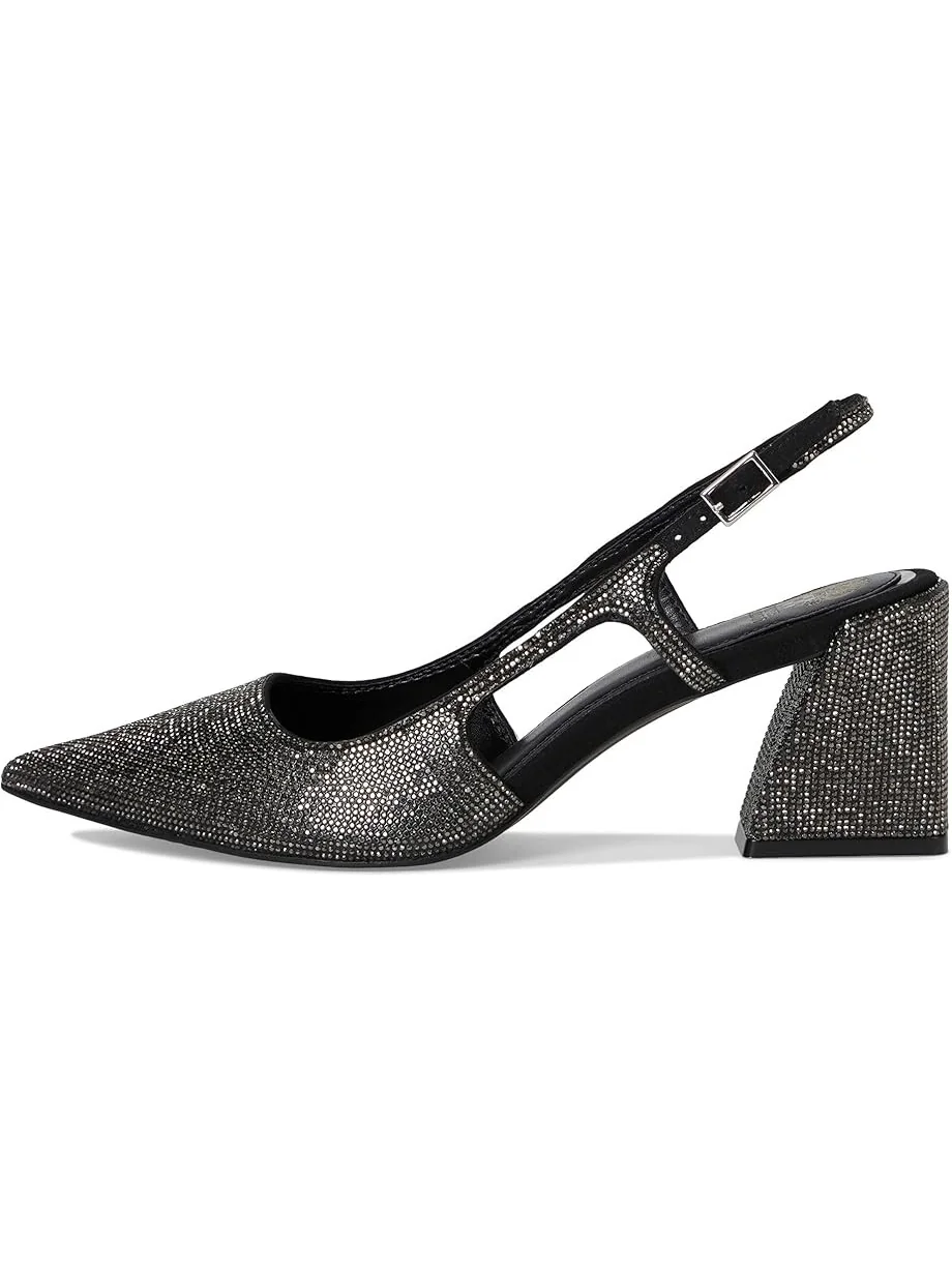 Туфли Vince Camuto Sindreea Rhinestone Block Heel Slingback Pump — изображение 4 из 7, серый
