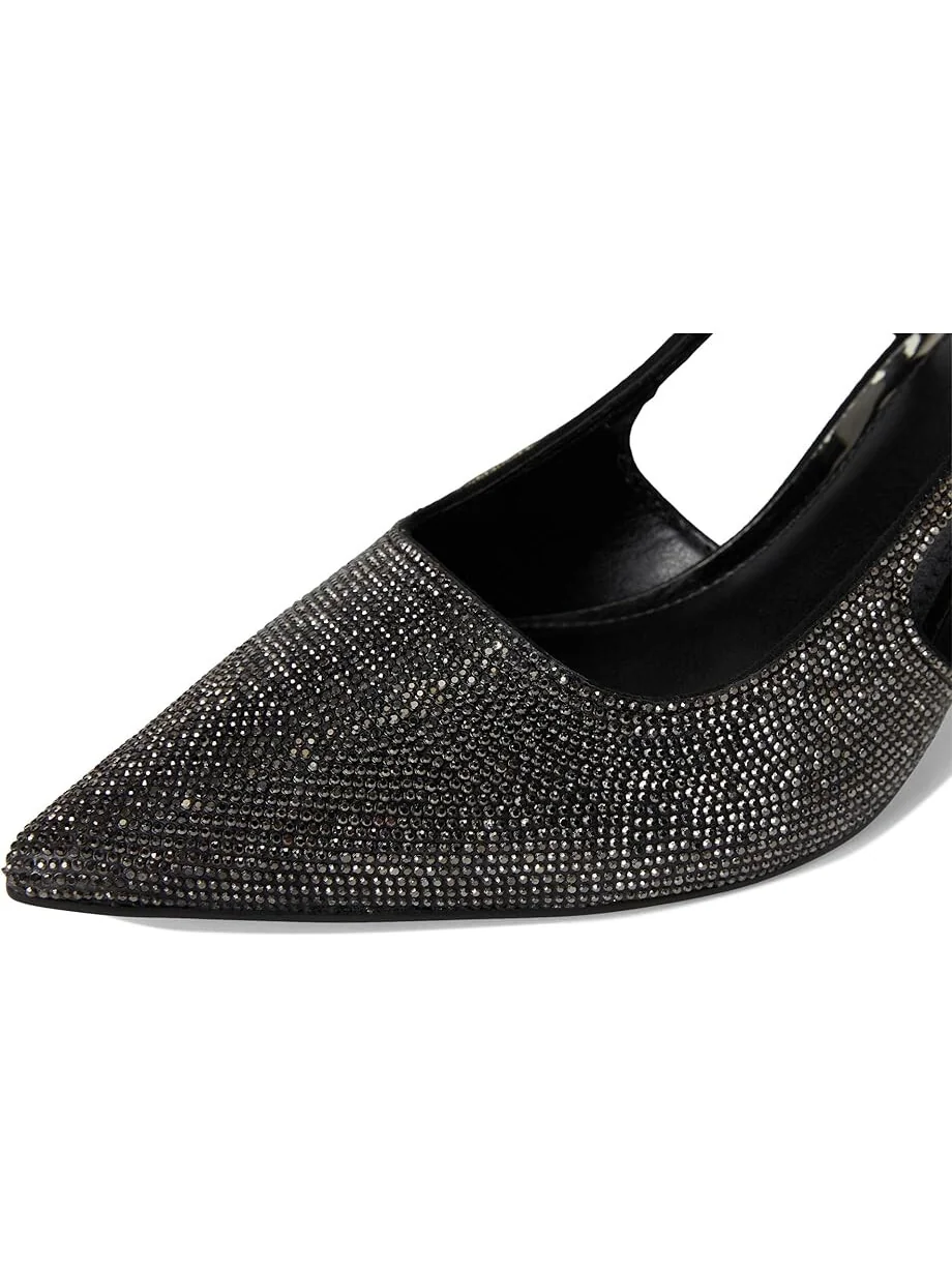 Туфли Vince Camuto Sindreea Rhinestone Block Heel Slingback Pump — изображение 6 из 7, серый