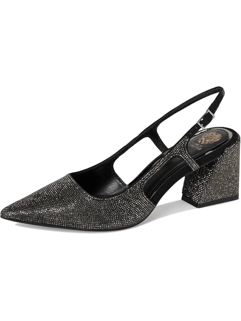Туфли Vince Camuto Sindreea Rhinestone Block Heel Slingback Pump — изображение 7 из 7, серый