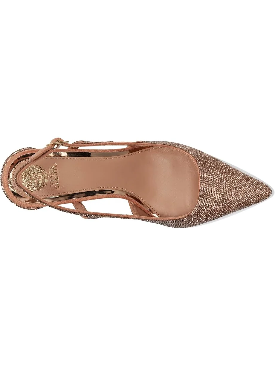 Туфли Vince Camuto Sindreea Rhinestone Block Heel Slingback Pump — изображение 2 из 7, пудровый розовый