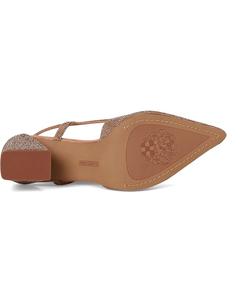 Туфли Vince Camuto Sindreea Rhinestone Block Heel Slingback Pump — изображение 3 из 7, пудровый розовый