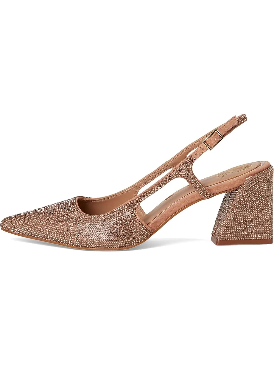 Туфли Vince Camuto Sindreea Rhinestone Block Heel Slingback Pump — изображение 4 из 7, пудровый розовый