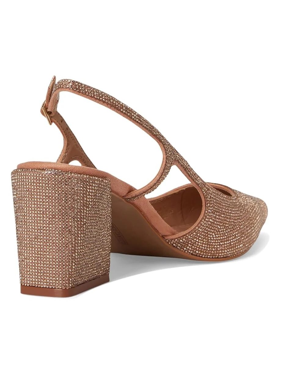 Туфли Vince Camuto Sindreea Rhinestone Block Heel Slingback Pump — изображение 5 из 7, пудровый розовый