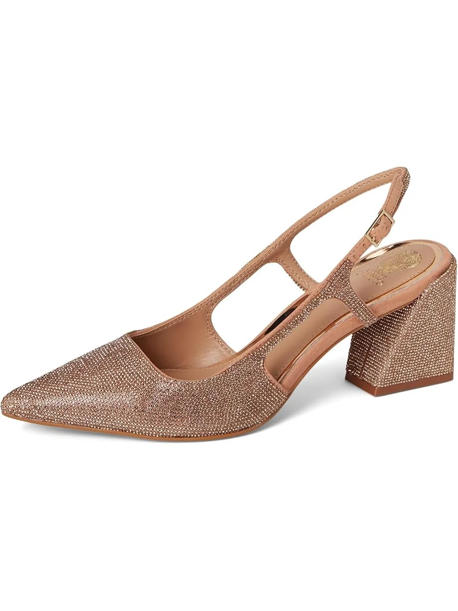 Туфли Vince Camuto Sindreea Rhinestone Block Heel Slingback Pump — изображение 7 из 7, пудровый розовый