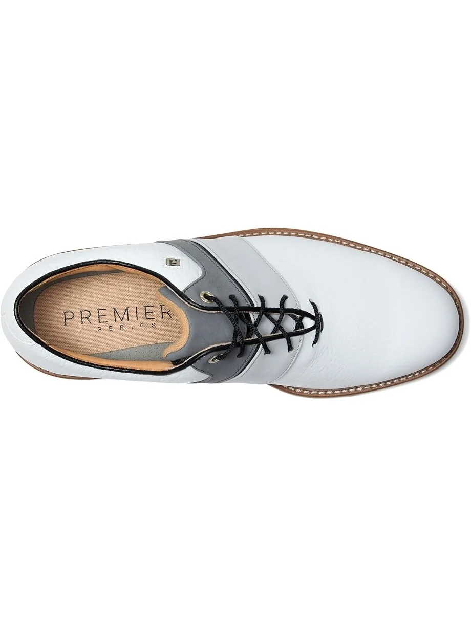 Кроссовки FootJoy Premiere Series Bison Golf Shoes — изображение 2 из 7, белый/серый/черный