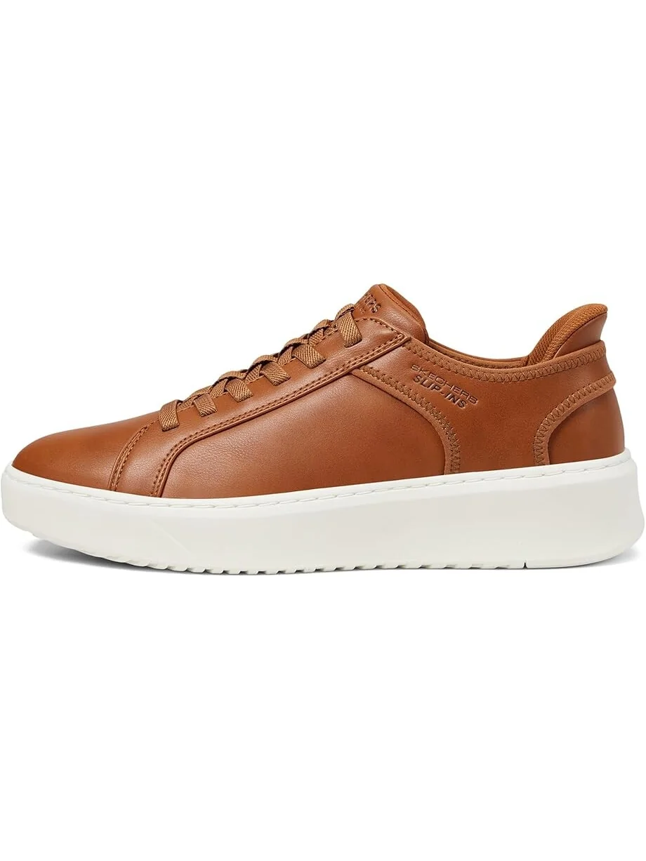 Кроссовки SKECHERS Court Break - Double Vented Hands Free Slip-Ins — изображение 4 из 6, коричневый