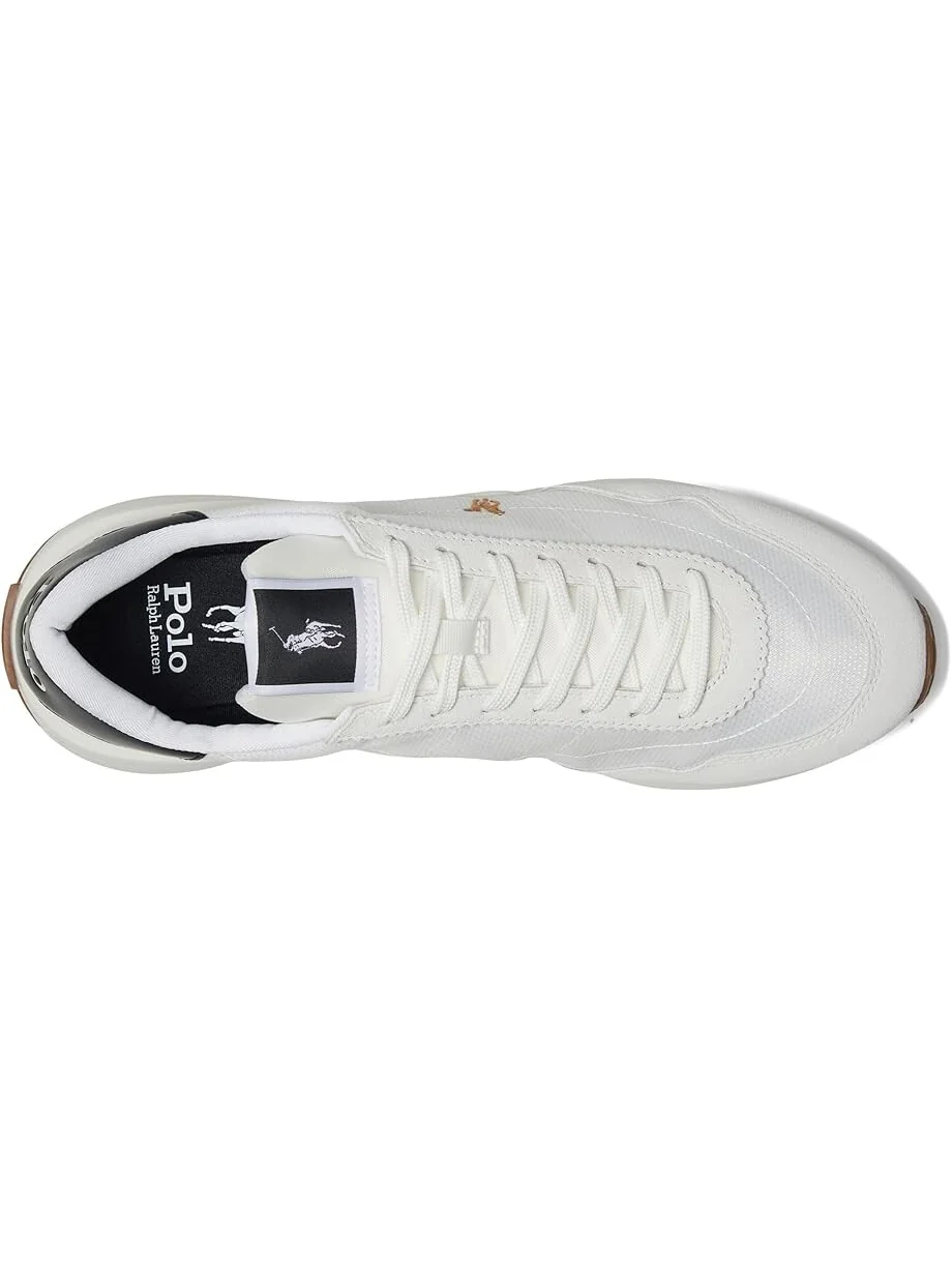 Кроссовки Polo Ralph Lauren Train 89 Suede-Paneled Sneakers — изображение 2 из 7, белый/мульти