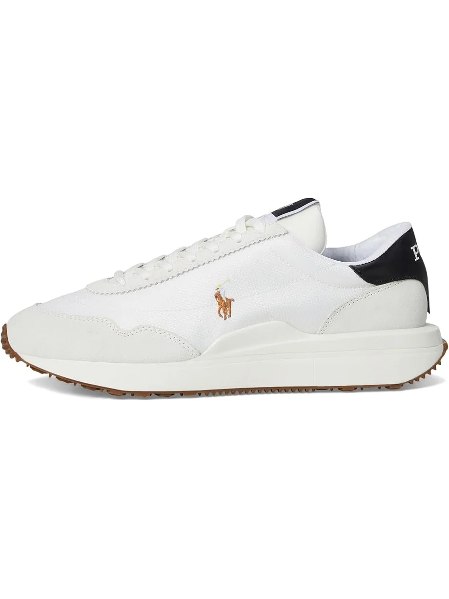 Кроссовки Polo Ralph Lauren Train 89 Suede-Paneled Sneakers — изображение 4 из 7, белый/мульти