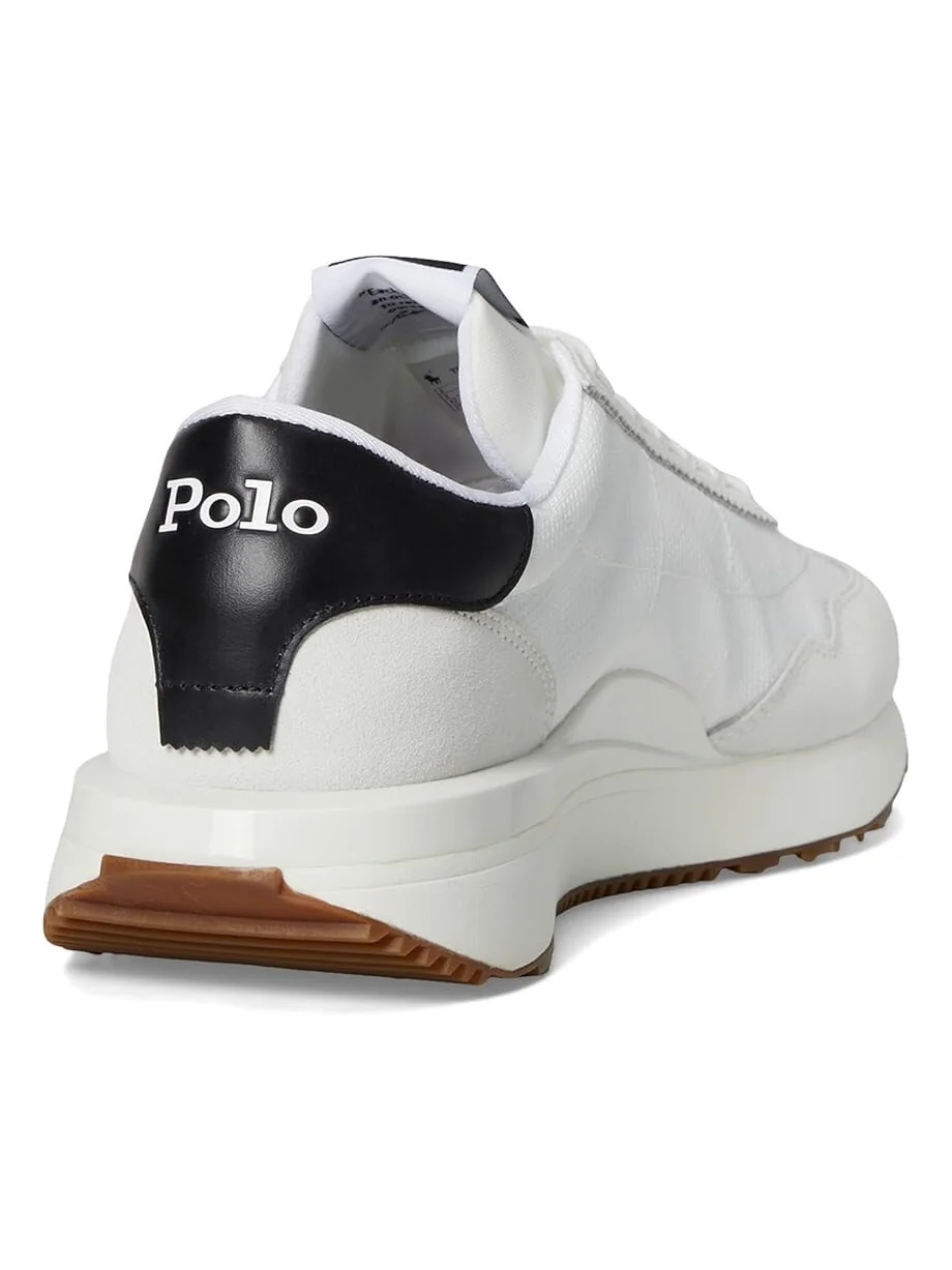 Кроссовки Polo Ralph Lauren Train 89 Suede-Paneled Sneakers — изображение 5 из 7, белый/мульти