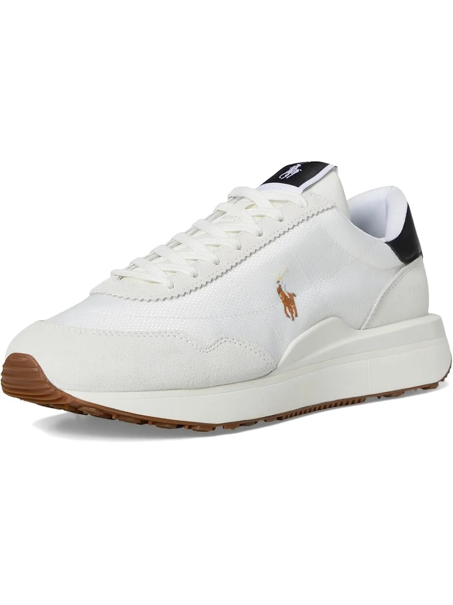 Кроссовки Polo Ralph Lauren Train 89 Suede-Paneled Sneakers — изображение 7 из 7, белый/мульти