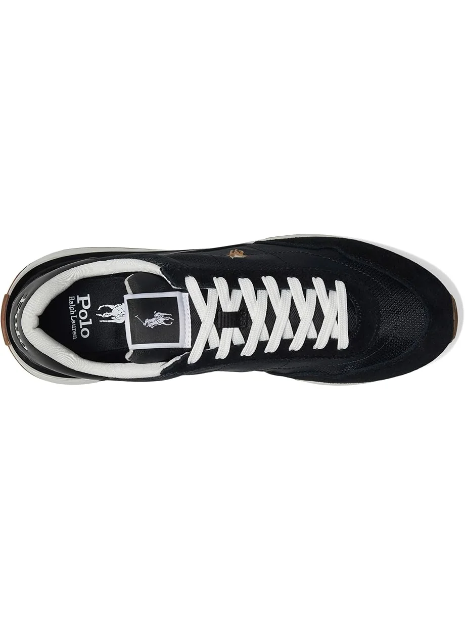 Кроссовки Polo Ralph Lauren Train 89 Suede-Paneled Sneakers — изображение 2 из 7, черный/мульти