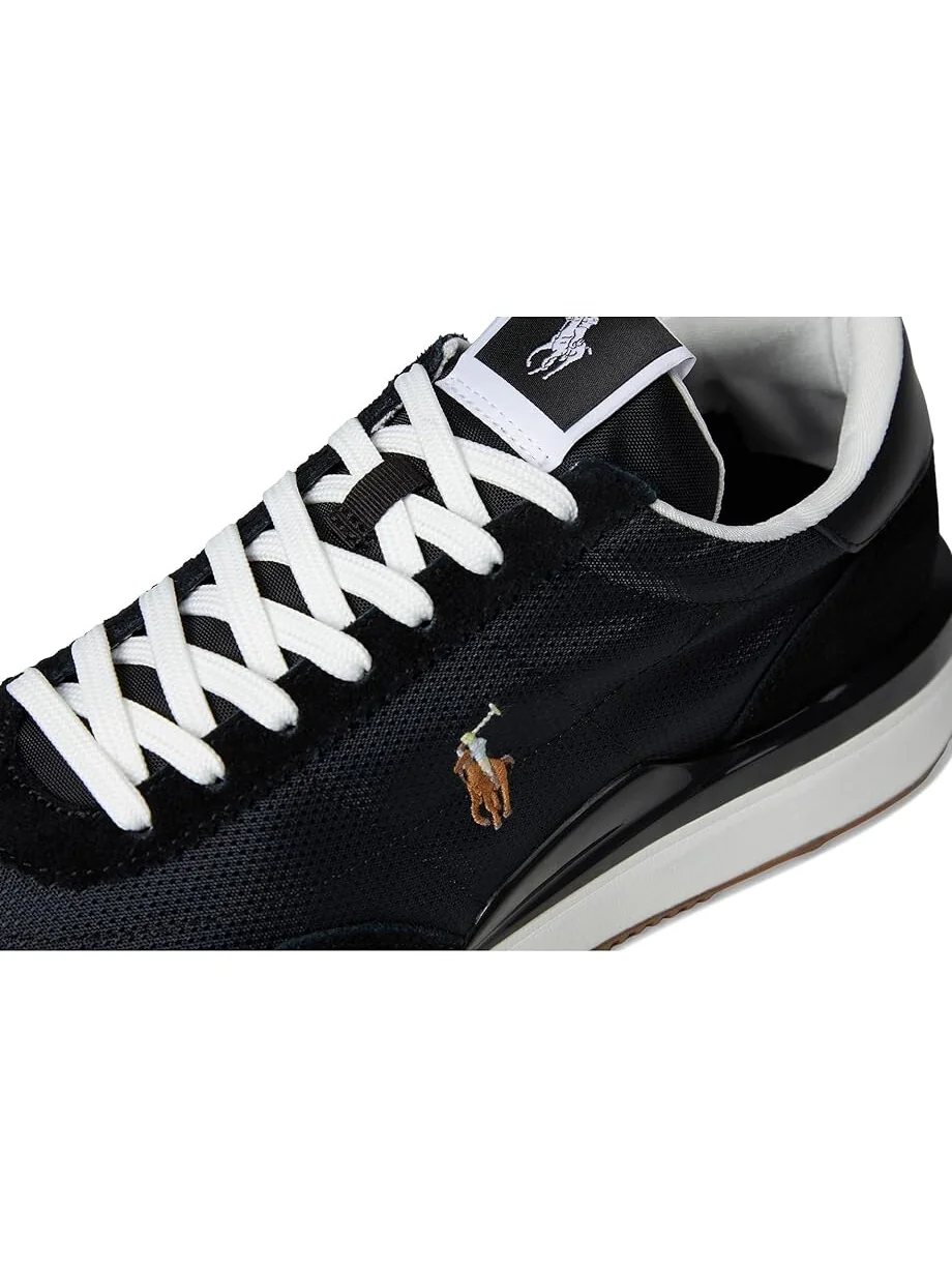 Кроссовки Polo Ralph Lauren Train 89 Suede-Paneled Sneakers — изображение 6 из 7, черный/мульти