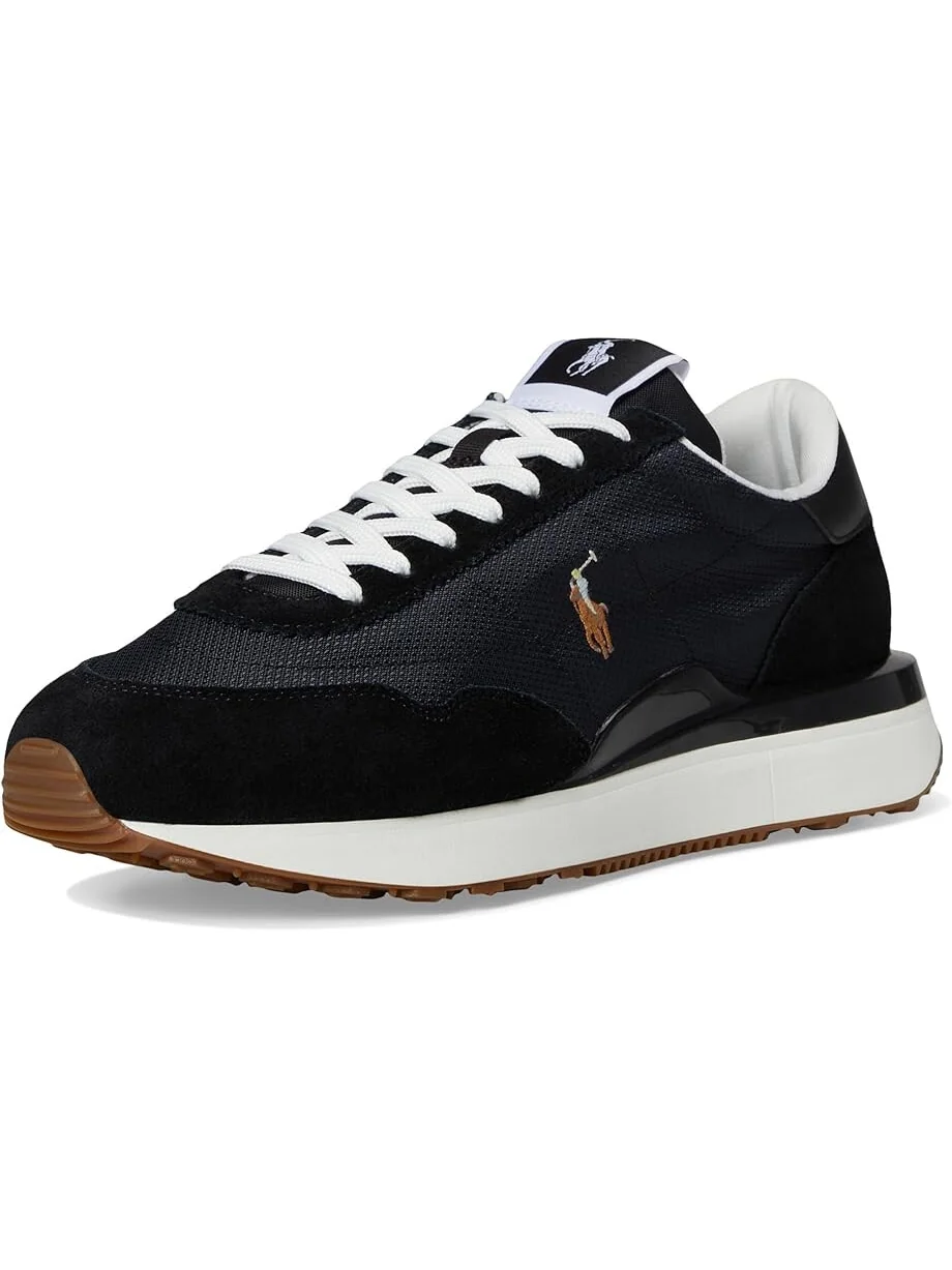 Кроссовки Polo Ralph Lauren Train 89 Suede-Paneled Sneakers — изображение 7 из 7, черный/мульти