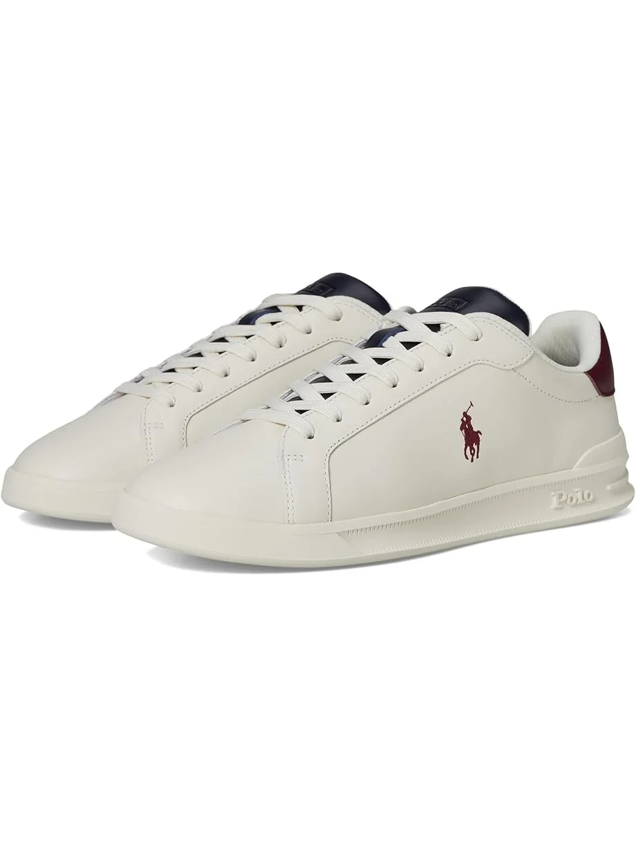 Кроссовки Polo Ralph Lauren Heritage Court II Leather Sneakers — изображение 1 из 7, белый/темно-синий/винный