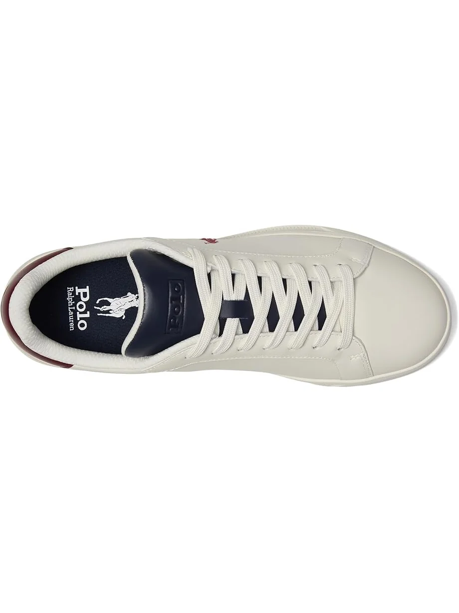 Кроссовки Polo Ralph Lauren Heritage Court II Leather Sneakers — изображение 2 из 7, белый/темно-синий/винный