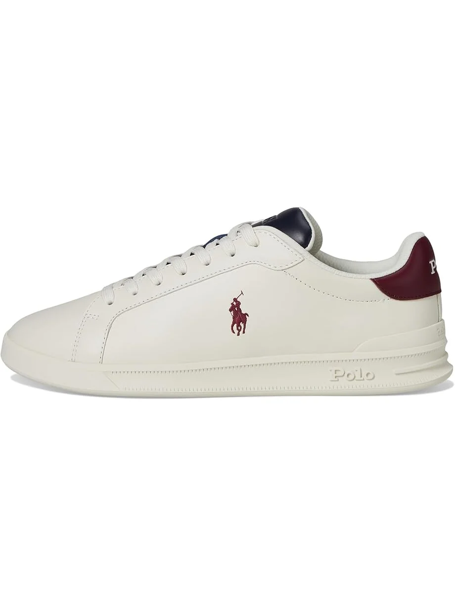 Кроссовки Polo Ralph Lauren Heritage Court II Leather Sneakers — изображение 4 из 7, белый/темно-синий/винный