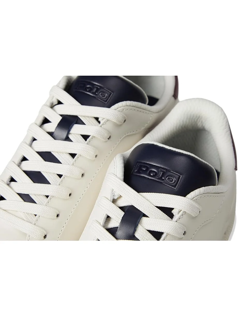 Кроссовки Polo Ralph Lauren Heritage Court II Leather Sneakers — изображение 6 из 7, белый/темно-синий/винный
