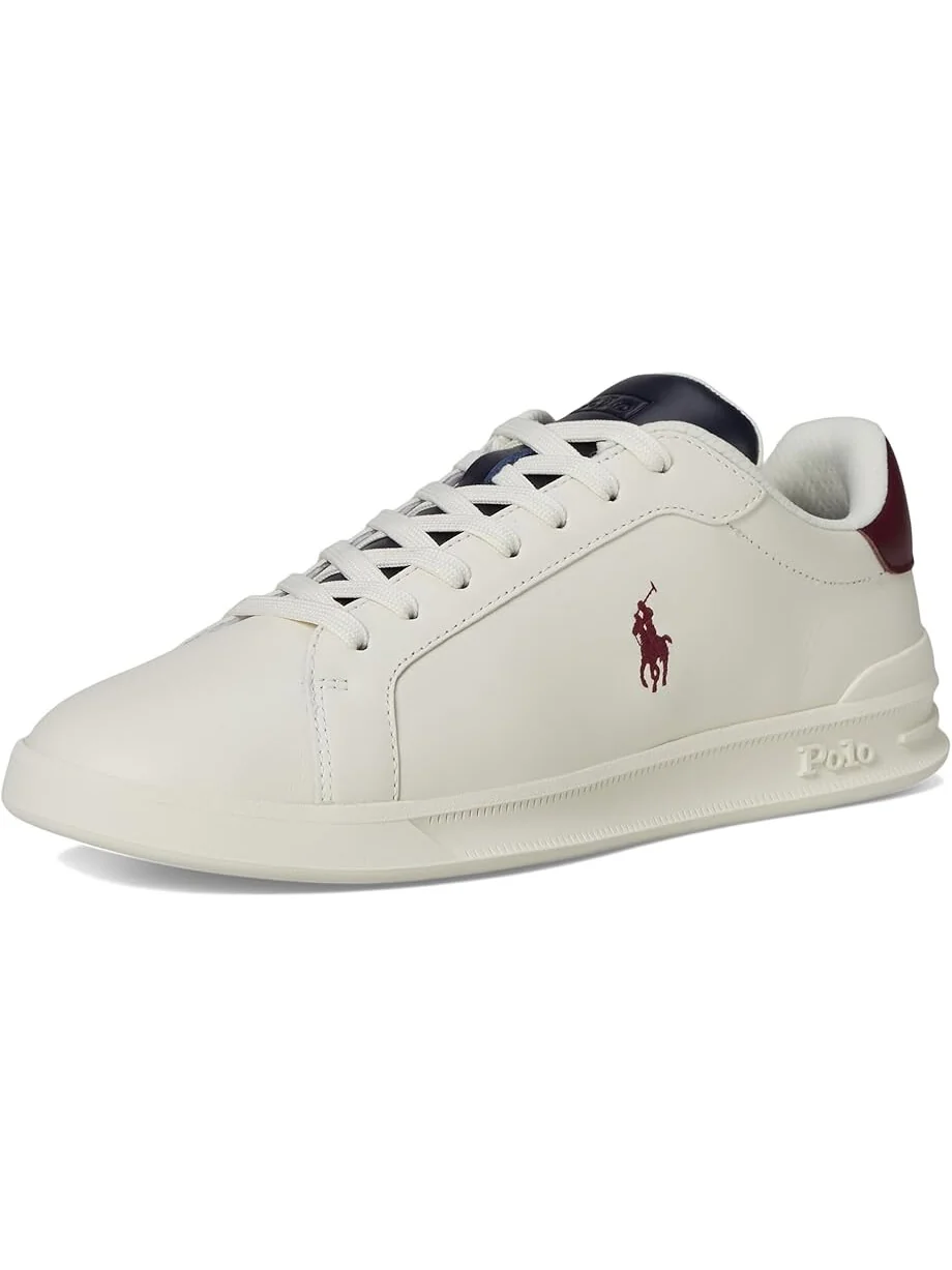 Кроссовки Polo Ralph Lauren Heritage Court II Leather Sneakers — изображение 7 из 7, белый/темно-синий/винный