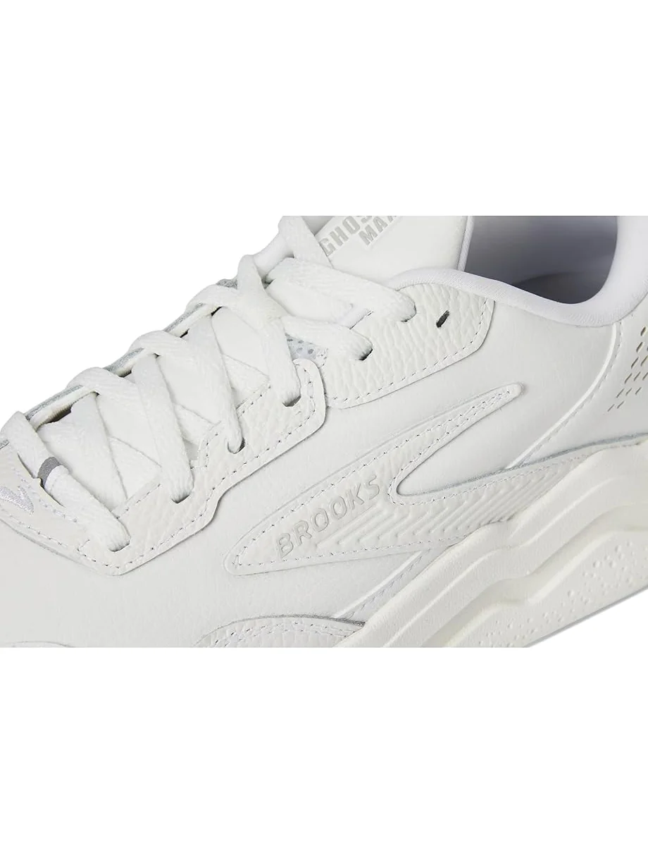 Кроссовки Brooks Ghost Max Leather — изображение 6 из 7, белый/белый