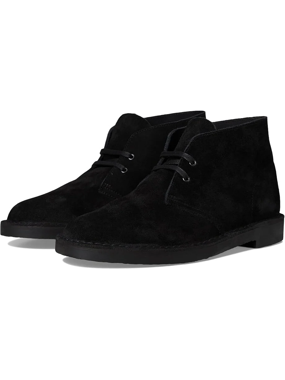 Ботинки Clarks Shepton, черные замшевые