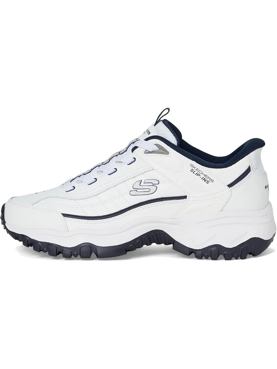 Кроссовки SKECHERS Afterburn E'Lite Grill Corporal Hands Free Slip-In — изображение 4 из 7, белый/темно-синий