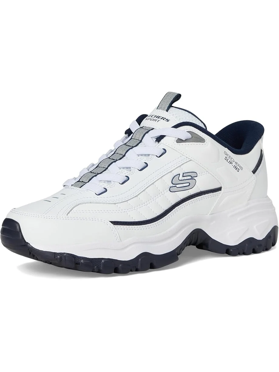 Кроссовки SKECHERS Afterburn E'Lite Grill Corporal Hands Free Slip-In — изображение 7 из 7, белый/темно-синий