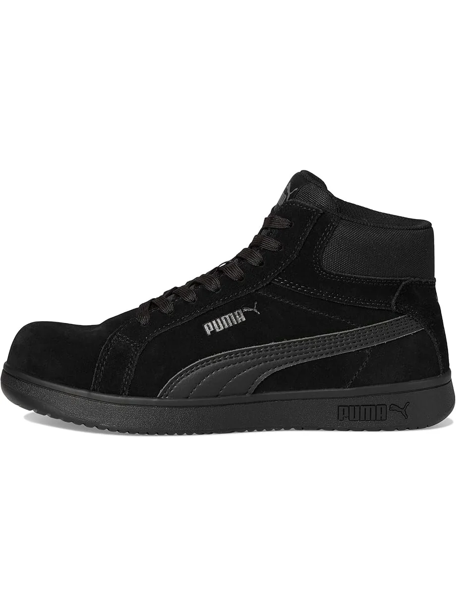 Ботинки PUMA Safety Iconic Suede Mid EH — изображение 4 из 7, черный/черный/черный