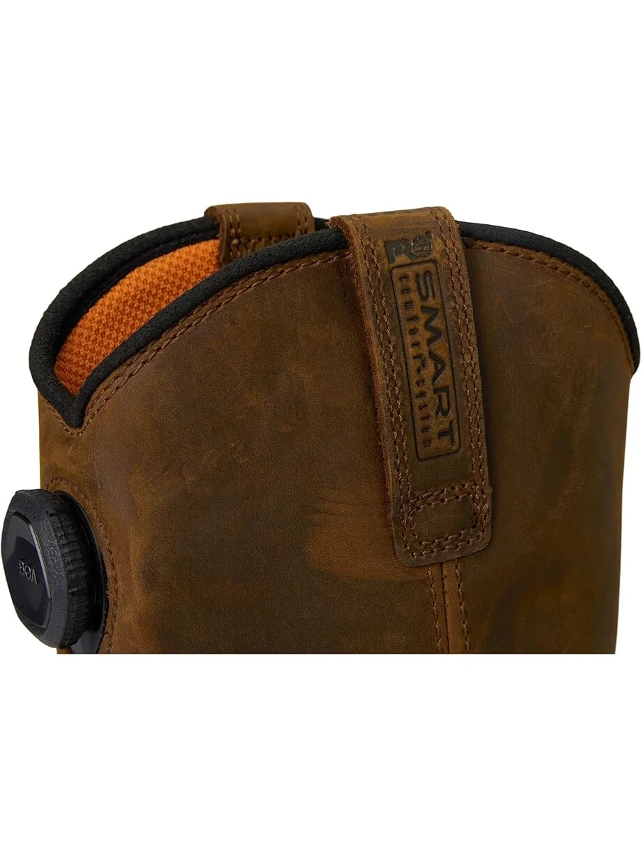Сапоги Timberland PRO True Grit BOA кожаные водонепроницаемые с системой BOA Fit — изображение 6 из 7, коричневый