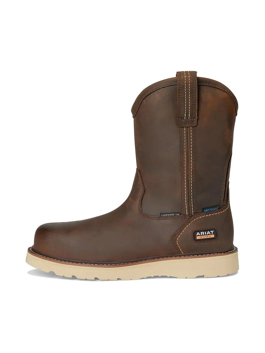 Ботинки Ariat Rebar Wedge Pull-On Waterproof Composite Toe Work Boots — изображение 4 из 7, коричневый