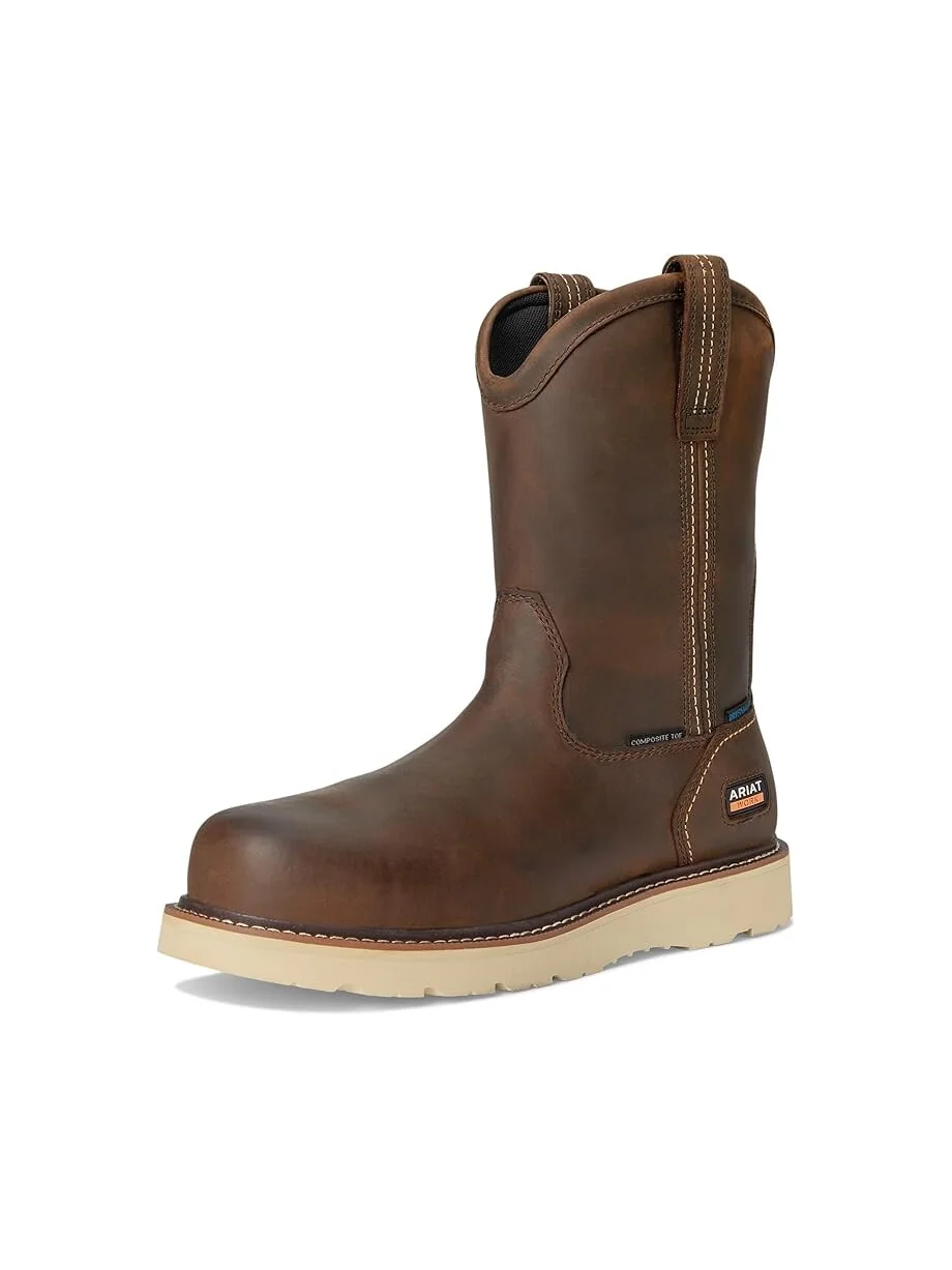 Ботинки Ariat Rebar Wedge Pull-On Waterproof Composite Toe Work Boots — изображение 7 из 7, коричневый