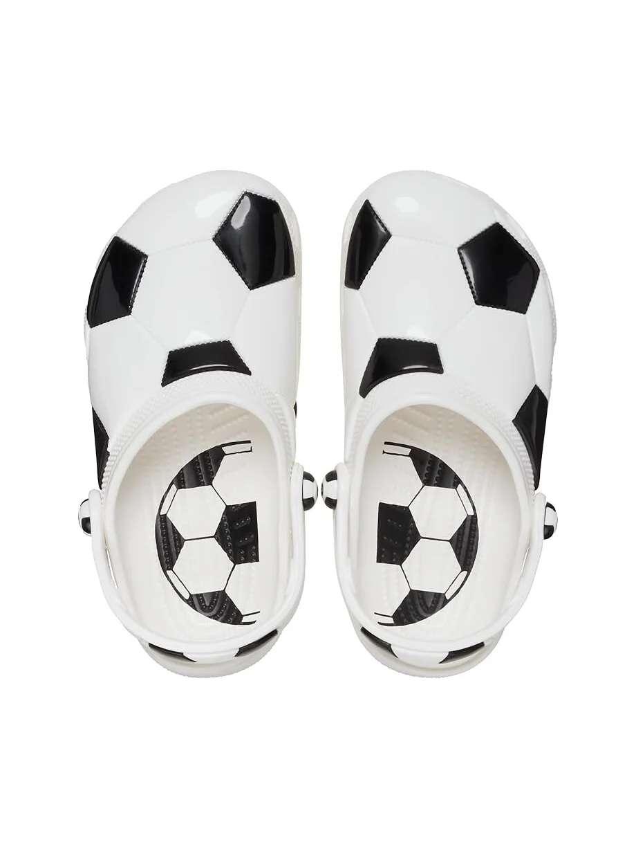 Сабо Unisex Crocs Kids Classic Clogs with Patterns and Graphics, цвет Soccer Ball — изображение 2 из 6